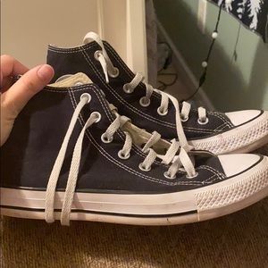 Black high top converse